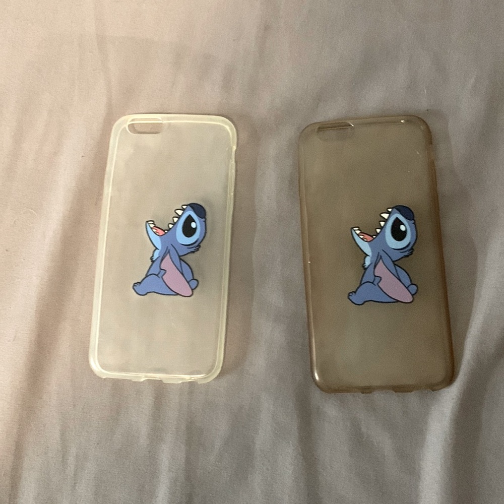 Clear Stitch Eating Apple Phone Case